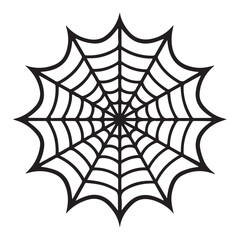 Spider net silhouette vector illustration