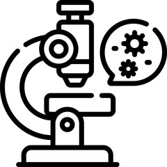 microscope illustration on a white background       