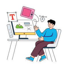 Vector design of graphic designer stuff