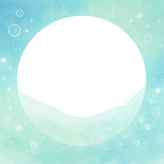 エメラルドグリーン泡入りフレーム