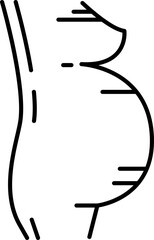 n-pregnant illustration on a white background        