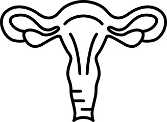 n-uterus illustration on a white background        