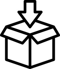 open box illustration on a white background       