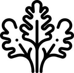 parsley illustration on a white background       