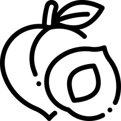 peach illustration on a white background        