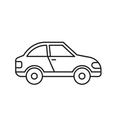 Simple Car Outline Illustration Depicting Transportation Automotive Design and Vehicle Concepts for Various Creative Projects