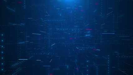 Technology Digital Data Network, digital data network, Features background light streams speed data transfer. Futuristic data matrix, encrypt numbers display display cyber space environment background - Powered by Adobe