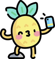 selfie illustration on a white background    