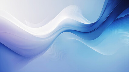 Obraz premium Stylish ambient background for tech ads, abstract digital screen with white blue and indigo glowing textures