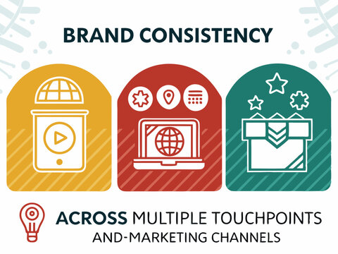 Design a vector logo with a bold, consistent stroke style showcasing brand unity across various applications.