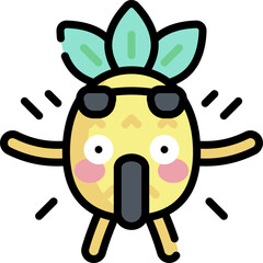 surprised illustration on a white background   