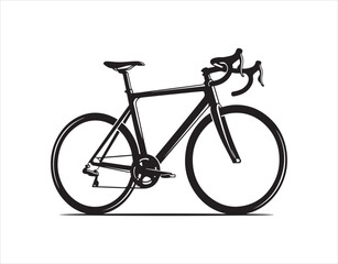 Fototapeta premium A standalone racing bike icon. Vector graphic design on a white backdrop