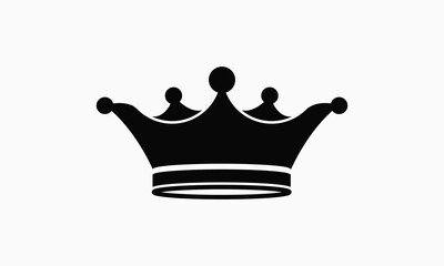 A vector black crown design.