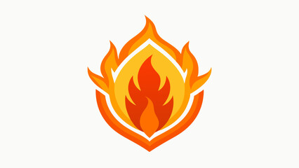 Stylized illustration of a vibrant burning flame  vector, silhouette, illustration, horizontal, isolated assets, on transparent background