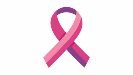 Pink ribbon symbol for breast cancer awareness month  vector, silhouette, illustration, horizontal, isolated assets, on transparent background