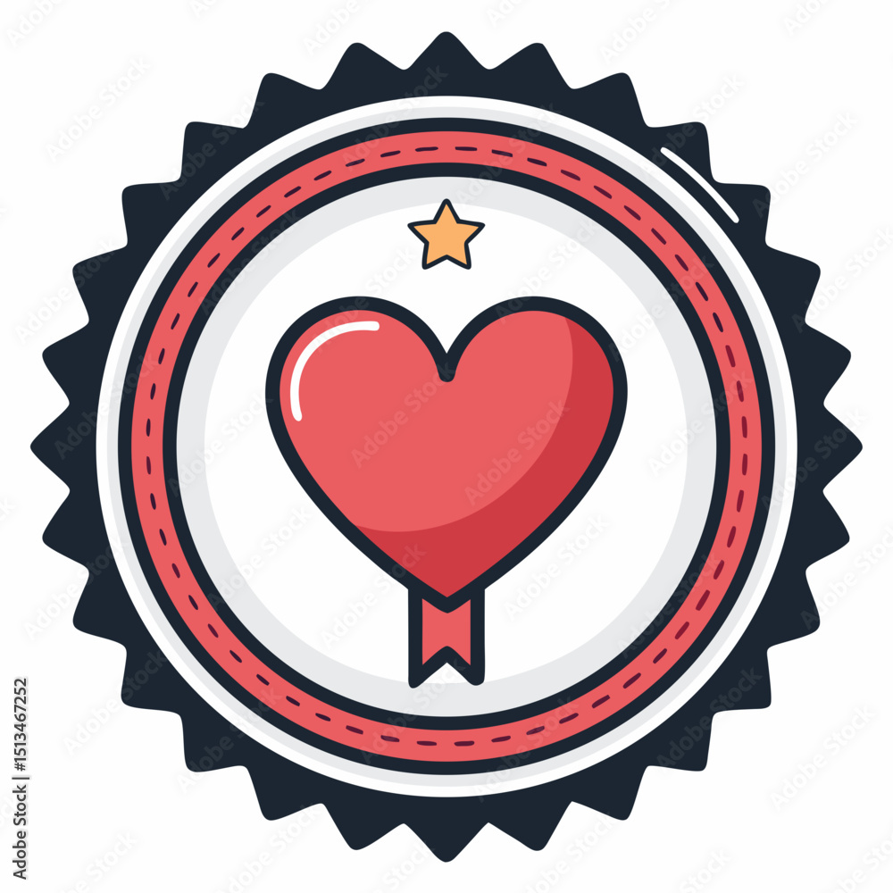 Poster create a vector illustration of a bold, circular badge with a clean, minimalist design. include opti