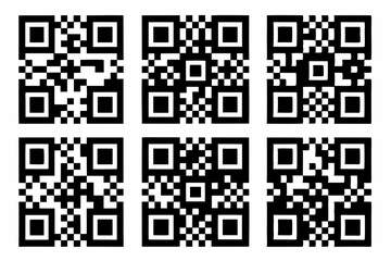 qr code of qr code Vector icon illustration silhouette Graphics design image white background
