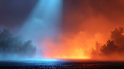 Obraz premium Dual Light Fantasy Landscape at Dusk