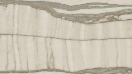 Full-frame 2D slab of Crema Marfil beige tones layered with subtle Calacatta grey swirls.