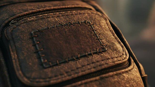 Close-up of Leather Bag Detail in Summer