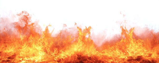 Fierce Flames Against a Blank Canvas