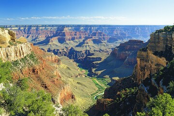 Fototapeta premium Grand Canyon vista, colors and depth