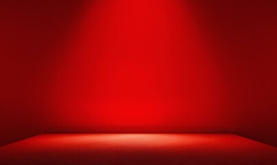 Obraz premium Red Studio Background with Spotlight