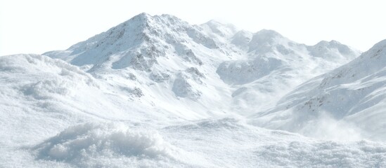 Obraz premium Snowy Mountain Range Landscape Illustration