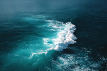 Azure Ocean Wave Crashing