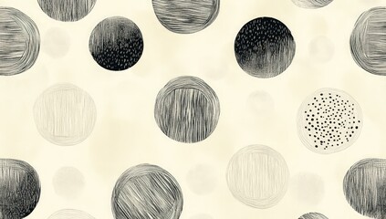 Abstract circles pattern on a light beige background