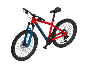 Fototapeta premium Isometric Icon of Mountain Bike
