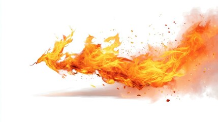 Abstract Fiery Dragon Illustration