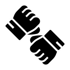 gym gloves Solid icon