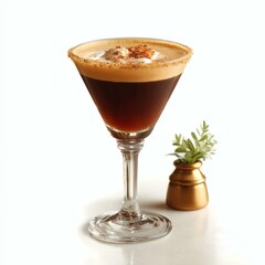 Delicious Espresso Martini with Cinnamon Sugar Rim
