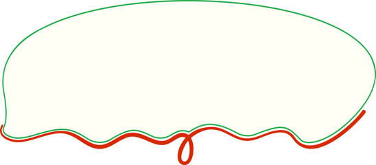 Illustration of a hand-drawn style speech balloon. Empty comic speech bubble for your design.