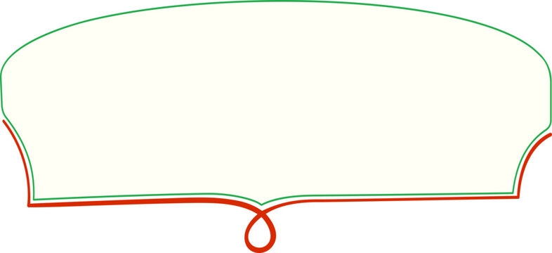 Illustration of a hand-drawn style speech balloon. Empty comic speech bubble for your design.