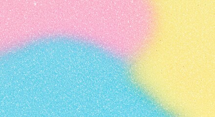 Playful glitter background with fine sparkle grain. Bright pastels, whimsical, doll-inspired aesthetic. Adds depth to shimmer