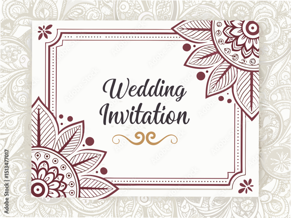 Poster design a vector wedding invitation with a bold, impactful stroke style. include elegant typography a