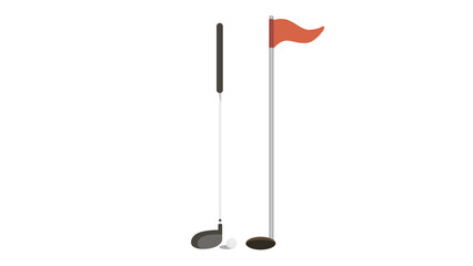 golf club and golf ball