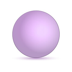 Glass purple ball with shadow