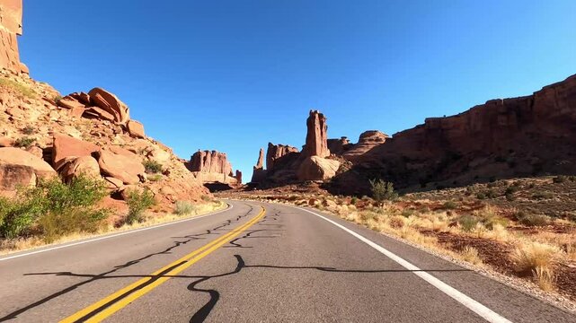 Utah Driving 1983 Arches Moab Red Rock Desert
