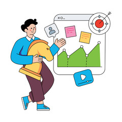Modern design illustration of marketing strategy 