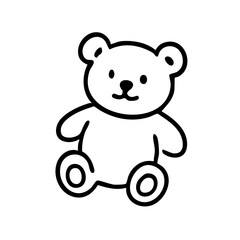 Fototapeta premium くま 手書き 線画