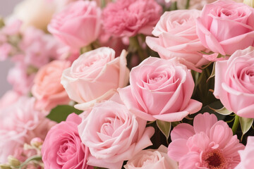 Full-Bloom Pink Rose Arrangement for a Touch of Romance