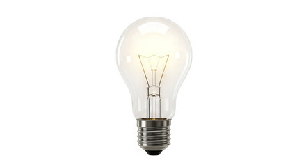Illuminated lightbulb glows brightly against a stark black background, highlighting innovation.