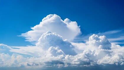 white thick clouds and blue sky background sunny day