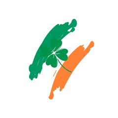 Grunge-Style Ireland Flag Illustration