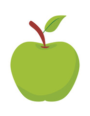 Crisp Green Apple Illustration Fresh Fruit Vector Graphic
