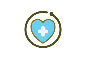 Heart Health Icon Logo Design – Medical and Wellness Symbol, Cardiovascular Care Vector Emblem, SVG File for Healthcare and Branding