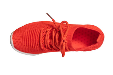 Orange sneakers isolated on white background – vibrant athletic shoes